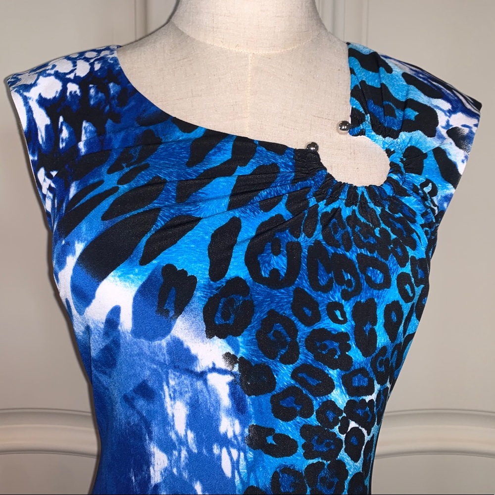 Cach’e Leopard/Snake Print Dress, Size 6 - image 2